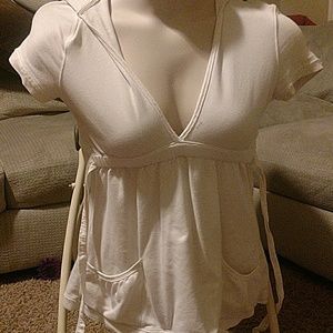 Hollister back tie shirt with hood